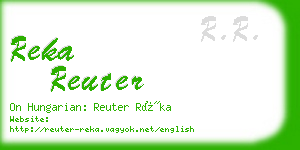 reka reuter business card